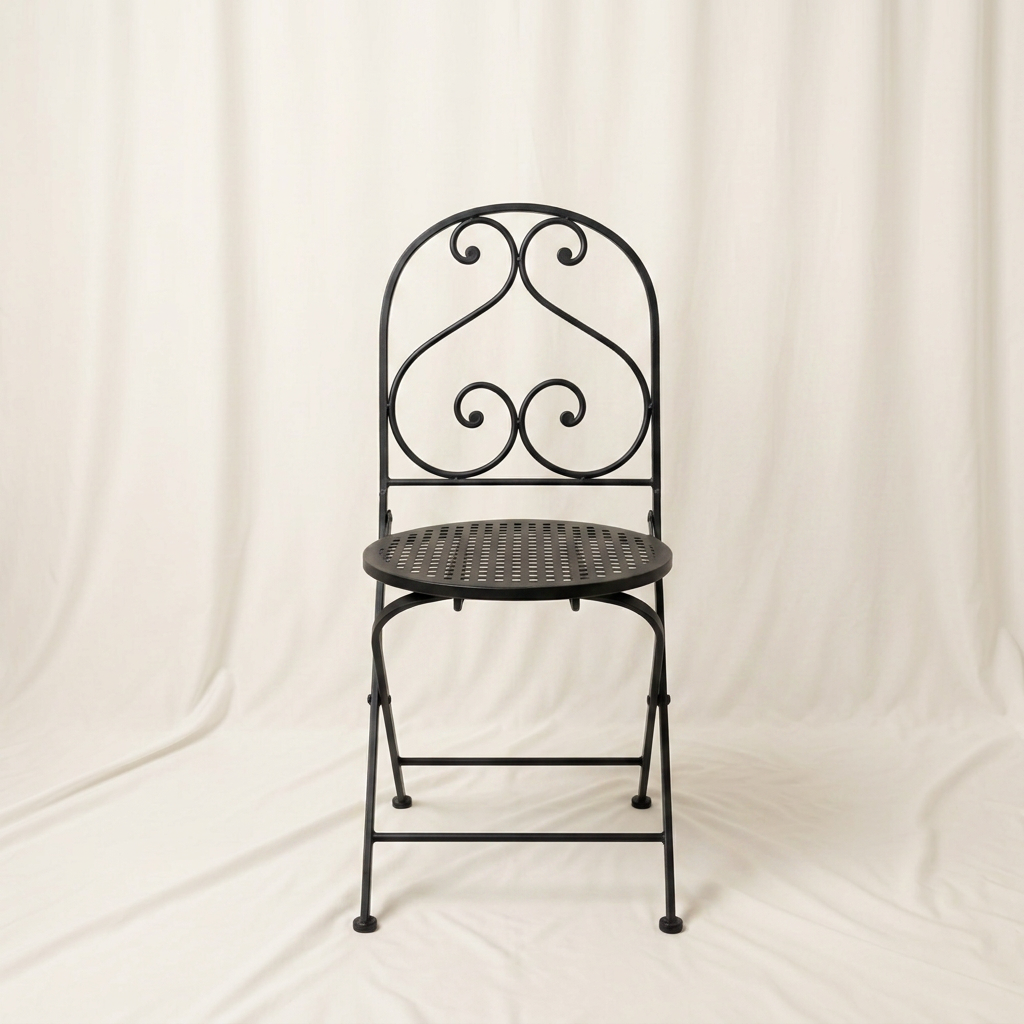 Parisian Scroll Folding Chair