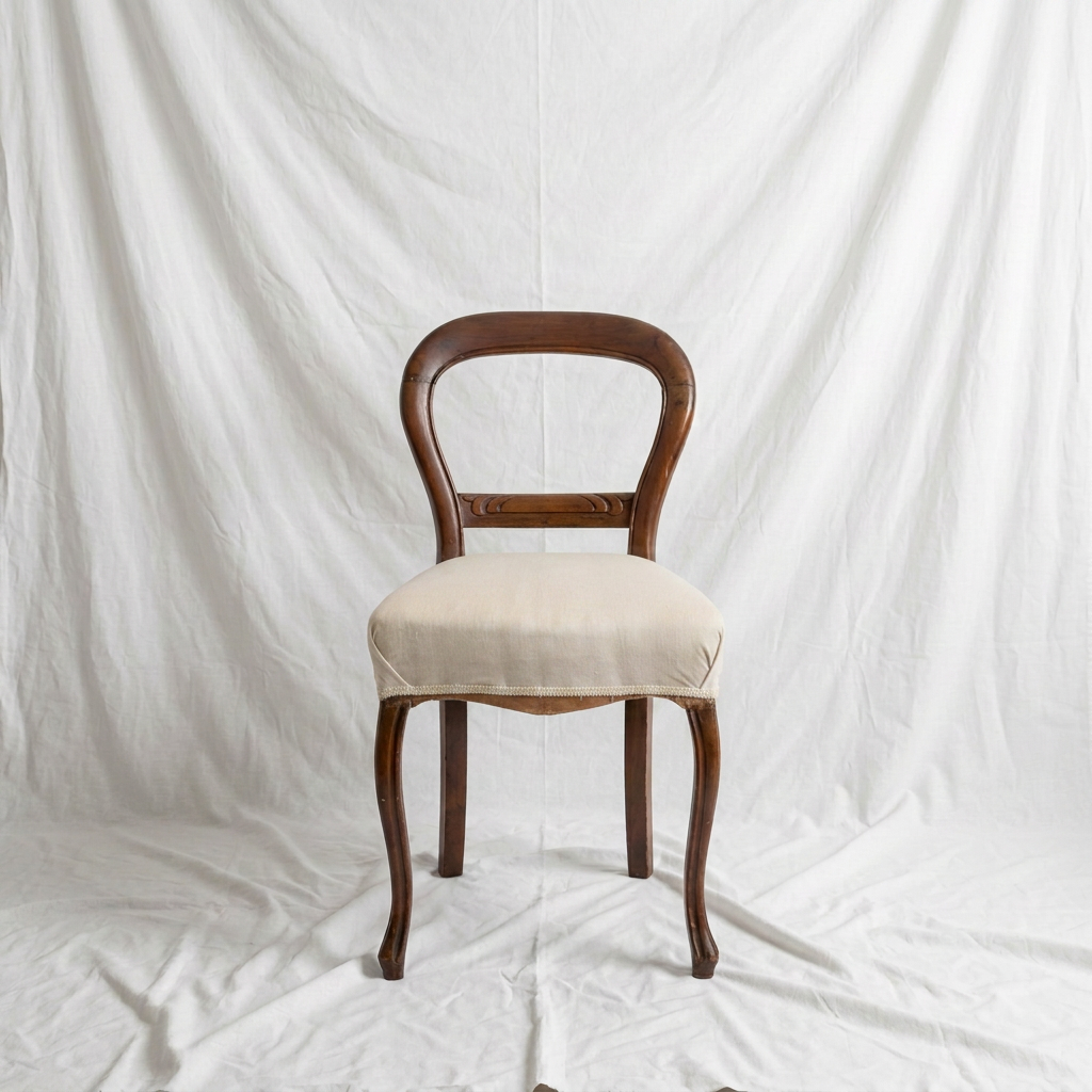 French Balloon Back Parlor Chair