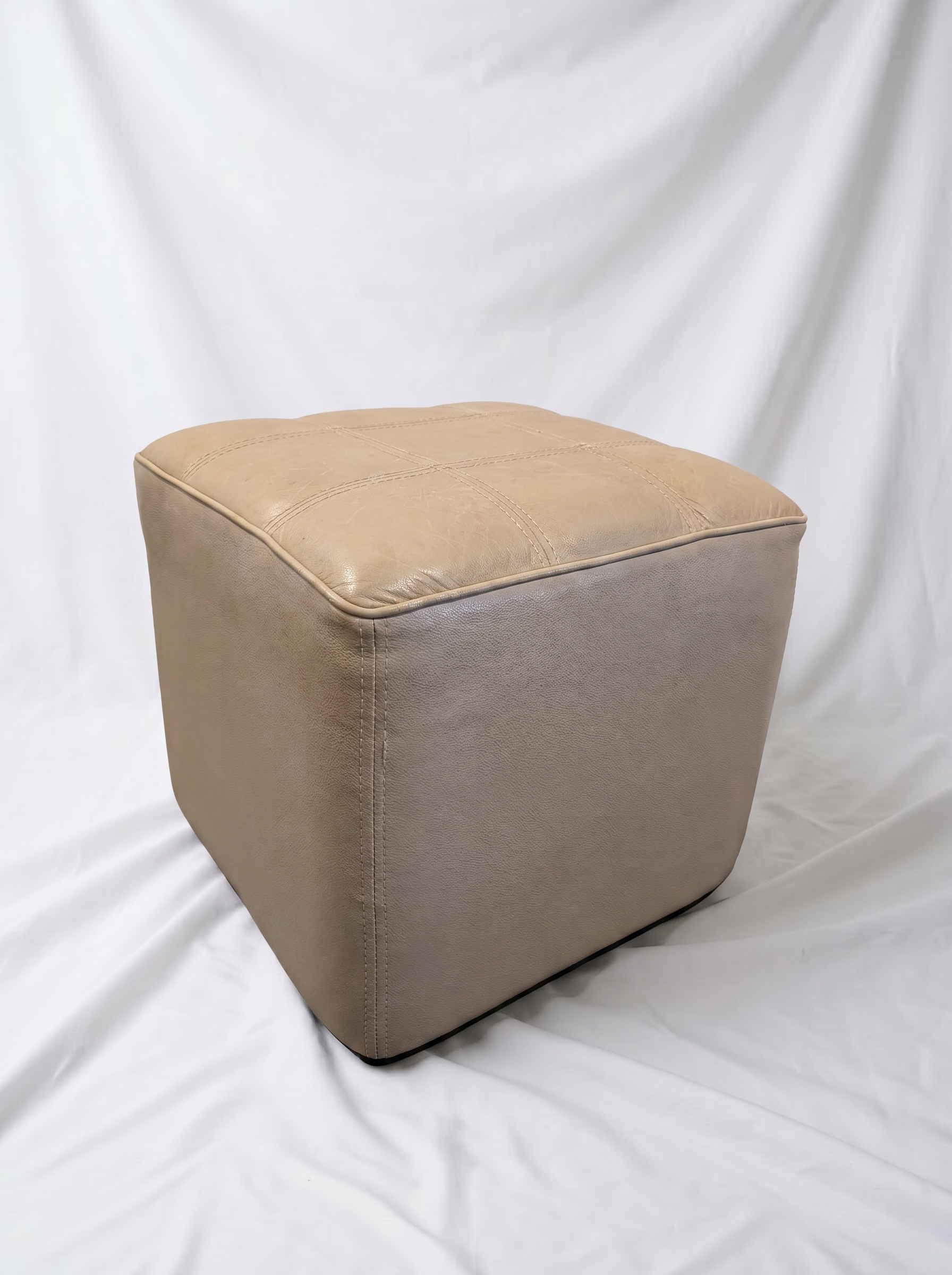 Cube Leather Ottoman