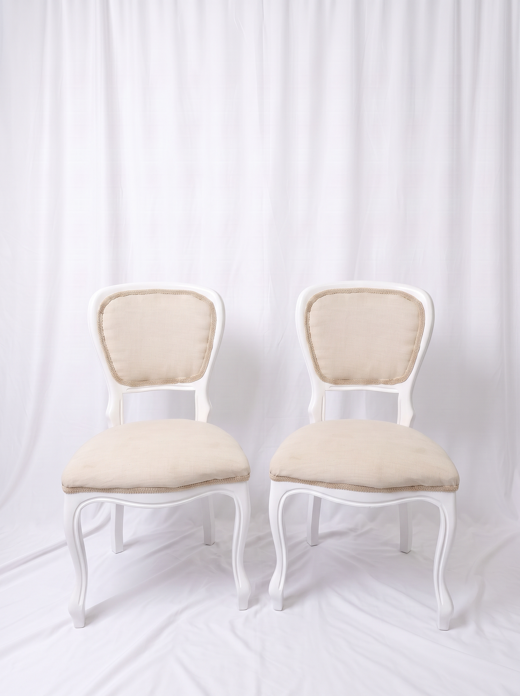 White French Provincial Signing Chairs