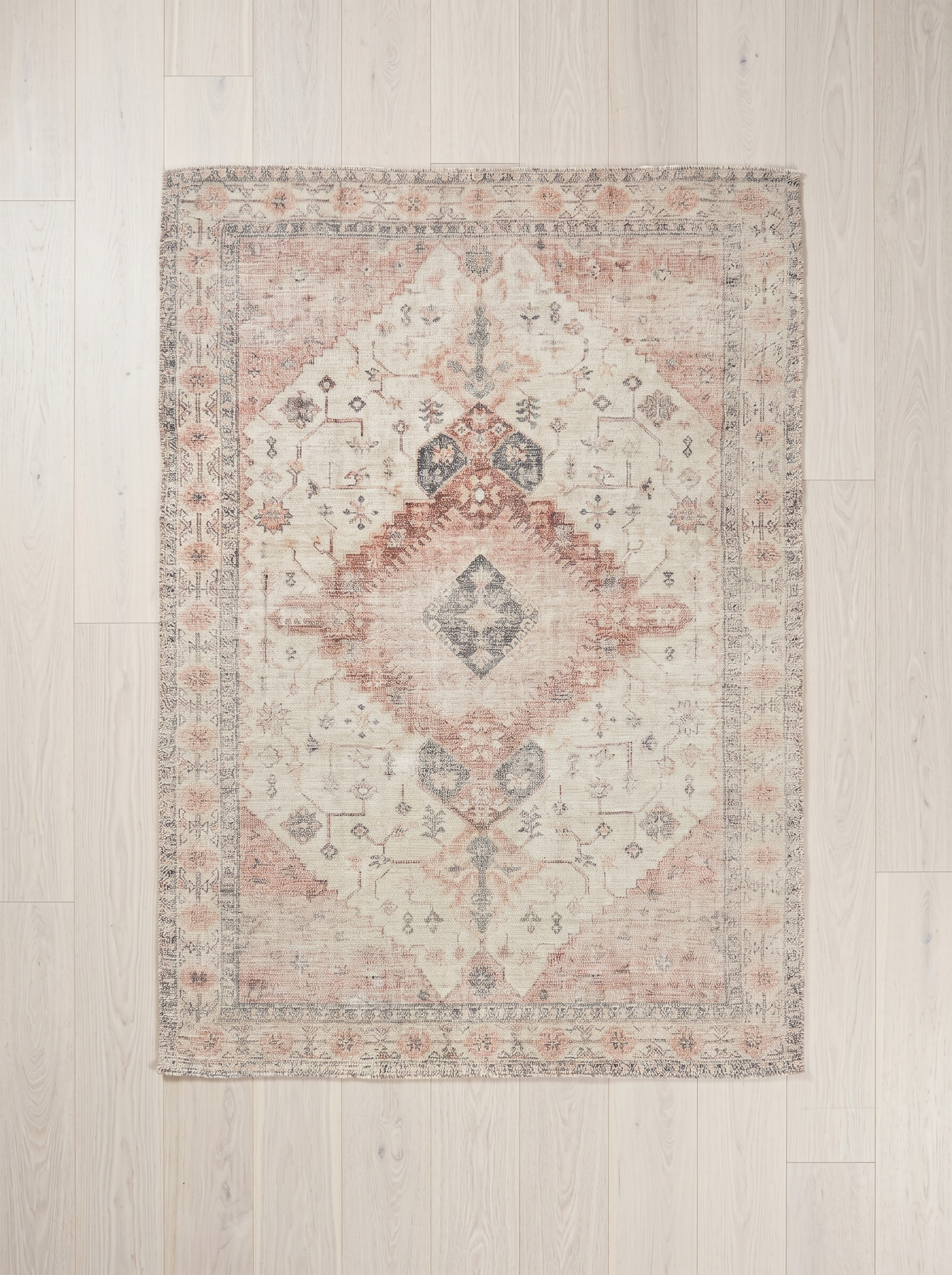 Blush Medallion Vintage Rug