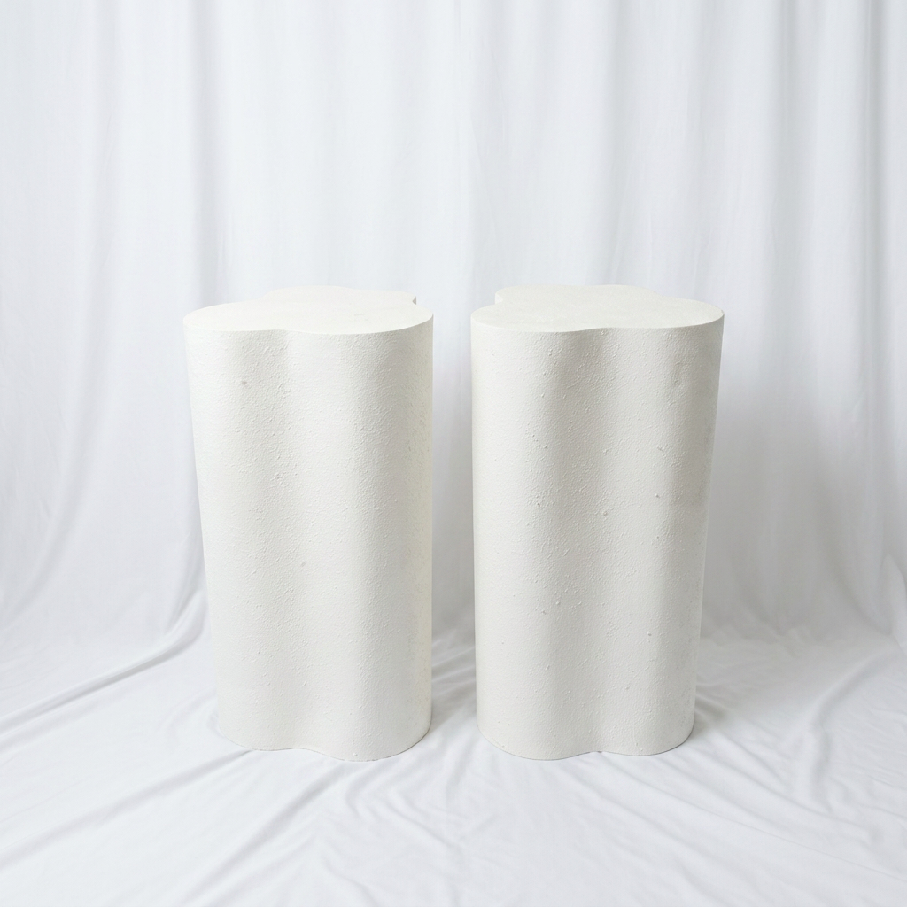 Organic Wavy Plaster Plinth