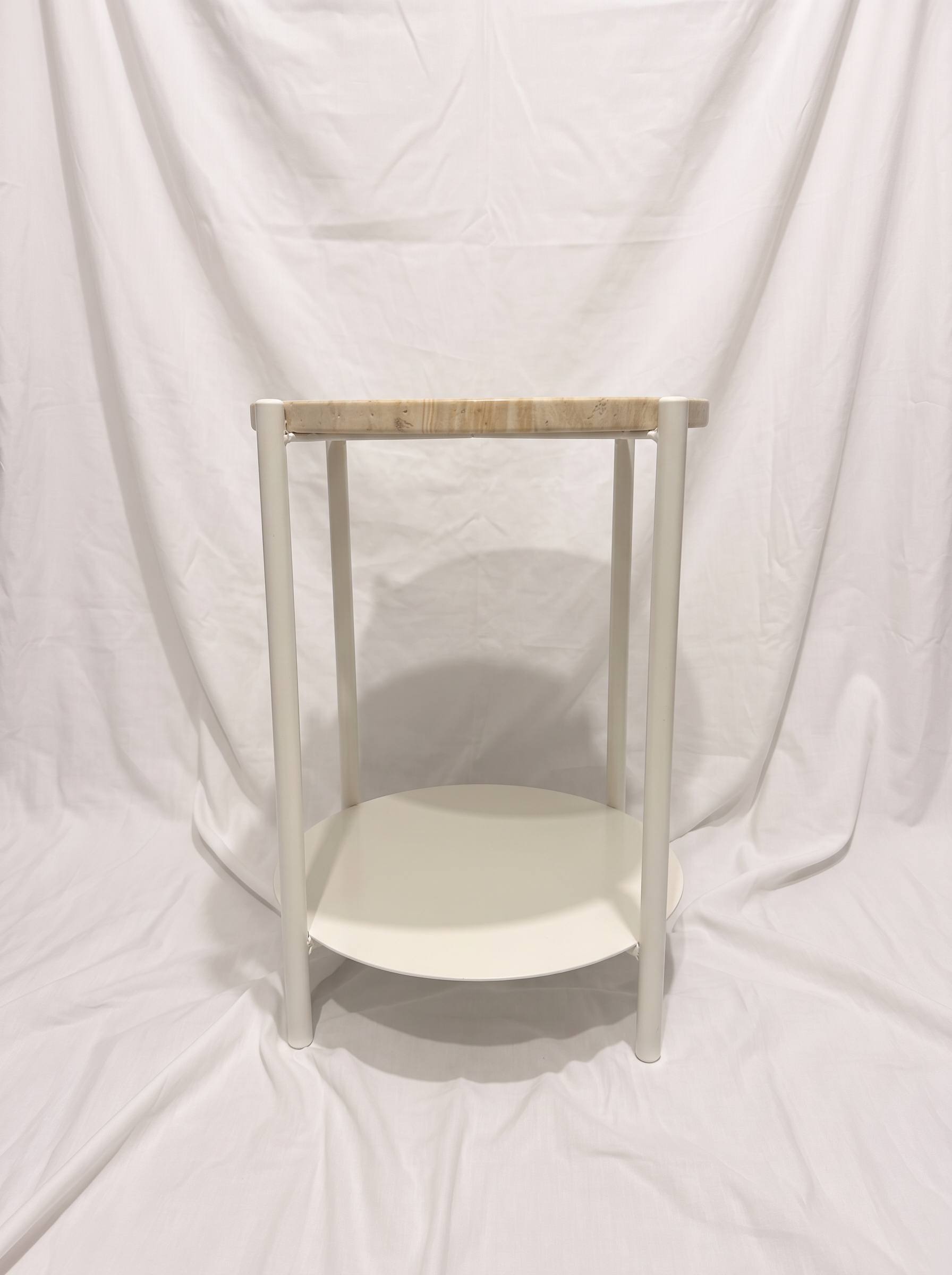 Travertine Side Table