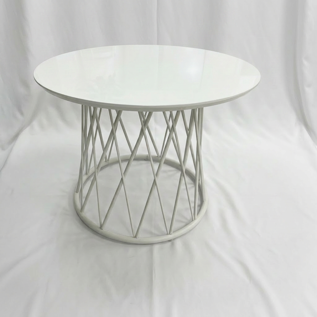 White Lattice Coffee/Side Table